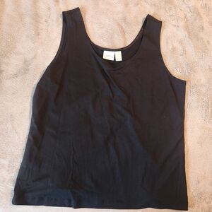 Chico's Black Fitted Sleeveless Tank Top